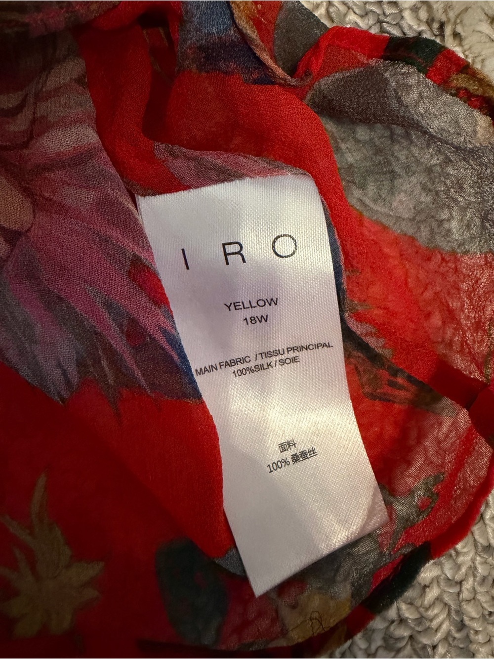 IRO Paris Floral Print Silk Georgette Blouse Size 34 - Picture 5 of 5